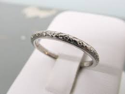 Orange Blossom Ring Platinum Wedding Band Antique Engraved Wedding Ring 1910s Ring Art Nouveau Ri Orange Engagement Ring Antique Engagement Rings Wedding Rings