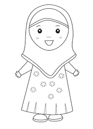Kami di rumah menggunakan kertas matte ukuran 100gr sehingga lebih tebal dan tidak mudah robek. Gambar Mewarnai Anak Muslim Untuk Anak Paud Dan Tk