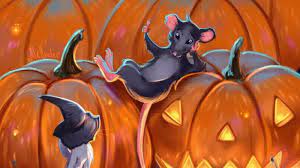 Wallpaper Mouses Pumpkin Art Halloween Night Hd Picture Image Ipad Mini Wallpaper Wallpaper Art
