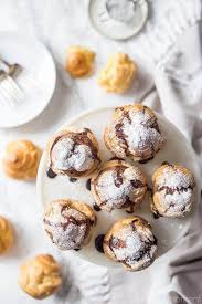 Mocha Cream Puffs Wow What A Treat The Pate A Choux Came Out Perfectly Puffed And Golden And That Fl Cream Puffs Cream Puff Recipe Homemade Recipes Dessert