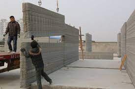 Small Home Constructed From 3d Printed Building Blocks Image Winsun New Materials Bouw Energiebesparing Prints