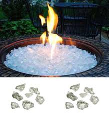 Cobalt blue crushed fire glass in jar if a chunky look is what you're going for, if a chunky look is what you're going for, crushed fire glass answers the call. 10lbs Fireplace Outdoor Fire Pit Glass Rocks White Ice Crystals Natural Gas Hot Dragonglass Fire Pit Glass Rocks Glass Fire Pit Glass Fireplace