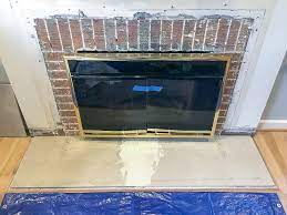 This diy peel and stick tile is made of an adhesive substrate topped with a gel component called expose resin, the embossed 3d expose resin offers stunning visual impact. How To Tile A Fireplace Even If It S Brick The Handyman S Daughter