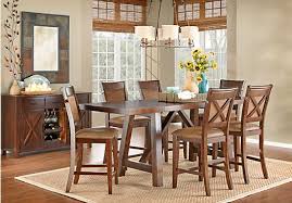 Mango Burnished Walnut 5 Pc Counter Height Dining Room Dining Room Sets Rooms To Go Furniture Counter Height Dining Room Tables