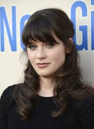 My hair is a few inches longer now than in this photo and i want to keep it long (yes i know my face wouldn't look so long if it was shorter). 5 Best Zooey Deschanel Hairstyles Updos Long Brown Hair Color Ideas