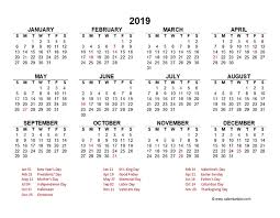 Free printable 2019 calendar templates for microsoft excel (.xlsx) in 18 layouts, to download and print. 2019 Yearly Calendar Template Excel Free Printable Templates