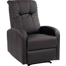 Giantex Modern Leather Recliner Chair Pushback Single Padded Seating Chaise Couch Manual Reclining Livi Couch With Chaise Recliner Chair Leather Recliner Chair