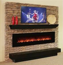 It is simpler to install a wall hanging electric fireplace than an insert. Manhattan Mantel Shelf Custom Sizes Wall Mount Electric Fireplace Fireplace Wall Modern Flames