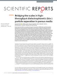 Prêts immobiliers, regroupements de crédits, assurances. Pdf Bridging The Scales In High Throughput Dielectrophoretic Bio Particle Separation In Porous Media