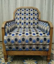 Fauteuil Style Art Deco Et Tissu Zelda Vendu Par La Rime Des Matieres Fauteuil Deco Fauteuil Tonneau Fauteuil