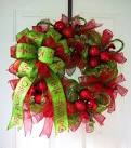 Christmas mesh wreath