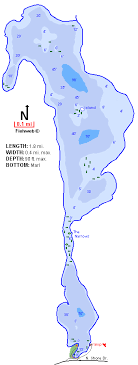 Long Lake Map Montmorency County Michigan Fishing Michigan
