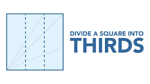 4 divided by 2.5 is the figuring of how many 2.5's, so to speak, are in a 4. How To Divide A Square Into Thirds Youtube