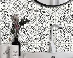 Black And White Stick On Tile Tile Sticker Kitchen Bath Floor Wall Waterproof Removable Peel N Stick W010beige Tile Stickers Kitchen Wall Waterproofing Flooring