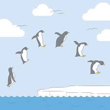 Did You Know Penguins Can Jump Up To 6 Feet Out Of The Water Some Species Can Jump Up To 9 Feet They Do This By Cloaki Water Drawing Penguin Facts My Drawings