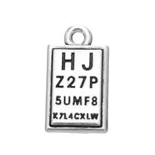 Skyrim Personalized Eye Test Chart Charms Double Side