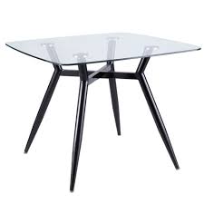 When choosing a mid century dining table, consider how you use your space. Clara Mid Century Modern Square Dining Table Clear Lumisource Target
