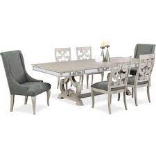 Charthouse Rectangular Dining Table And 6 Upholstered Side Chairs Dining Table Marble Marble Dining Side Chairs
