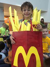 Mcdonalds French Fries Costume Handmade Halloween Costumes Mcdonald French Fries Diy Halloween Costumes