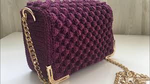 Satış için, sevdiklerinize hediye i. Popcorn Canta Yapilisi Bobble Stitch Bag Youtube