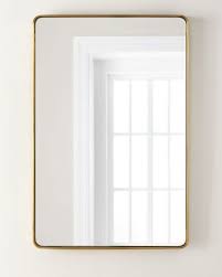 Stainless Steel Curved Rectangle Mirror Rectangle Mirror Mirror Decor Mirror
