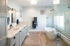 Hgtv features this transitional master bathroom with a freestanding tub, a classic tub filler and a metal orb chandelier. 10 Essential Bathroom Floor Plans