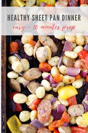 Easy Healthy Baked Gnocchi Sheet Pan Dinner Recipe My Everyday Table Recipe In 2020 Easy Healthy Pasta Recipes Sheet Pan Dinners Sheet Pan Dinners Recipes