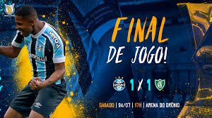 #grêmio 2x1 la equidad com mais uma atuação sólida de brenno e os gols de diego souza e paulo miranda, começamos a nossa caminhada na #sulamericana21 com uma vitória aqui na arena! Gremio Fbpa On Twitter Fim De Jogo Gremio 1x1 America Mg Com Um Gol De Guilherme Guedes Empatamos Com O America Mg Nosso Proximo Compromisso Sera Na Terca Feira Contra A Equipe Do Vitoria Pela