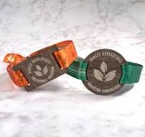 Custom Eco-Friendly Cloth Wristbands with Wood RFID Tag