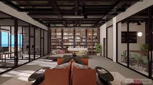 Industrial office furniture this style has metal & wood. Modern Industrial Office Animation And Walkthrough Video Deer Design Youtube