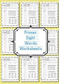 Primer Sight Word Worksheets Kindergarten Worksheets Sight Words Sight Word Worksheets Sight Words Kindergarten