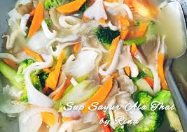 Angkat dan sajikan.sup ayam jahe ini paling pas dinikmati selagi hangat. Resepi Sup Sayur Ala Thai By Rina Resepi Mudahpaling Simple Tak Guna Banyak Bahan Pun Tapi Lazat Masakan Malaysia Pedas