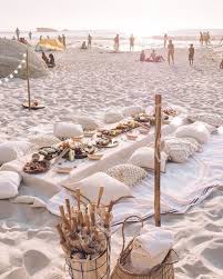 52 Some Ideas For Beach Wedding Design Beach Dinner Beach Picnic Beach Birthday