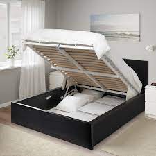 The frame is too big and leaves gaps on all simple and elegant, the houchins upholstered bed with storage will make a lasting impression in your room. Malm Storage Bed Black Brown Full Double Ikea