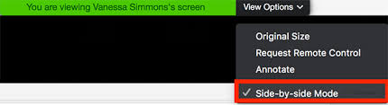 Check spelling or type a new query. Side By Side Mode For Screen Sharing Zoom Help Center