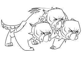 821 x 1061 file type. Cerberus In Cartoon Coloring Page Free Printable Coloring Pages For Kids