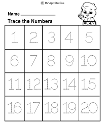 Once your worksheet is completed, use the download worksheet button to download and print your creation or click save to save your tracing worksheet for. Free Printable Worksheets For Kids Tracing Numbers 1 20 Worksheets