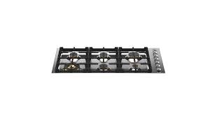 Radiant electric cooktop in black with 5 elements and downdraft ventilation. 36 Drop In Gas Cooktop 6 Brass Burners Bertazzoni