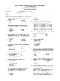 Soal ujian sekolah tkj 2021. Soal Uts C 3 4 Tlj Xi Tkj Genap 2021 Pdf
