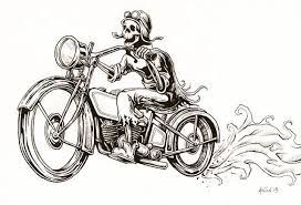 Thisnthat Biker Art Bike Art Skeleton Illustration