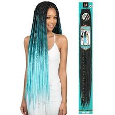 Green braiding hair for sale. Bobbi Boss Crochet Hair Bomba Box Braid 36 Inches