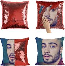 Buy Zayn Singer Malik OD4 Pillow Cover Sequin Mermaid Flip Reversible  Scales Meme Emoji Actor Girls Boys Couch Office Sofa (Cover Only) Online at  Low Prices in India