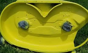 What brand do chassis saver paint, or por 15 leave a nice smooth finish. Painting A Lawnmower Deck John Deere Tractor Buytoolbags
