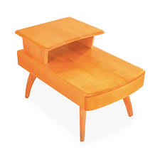 Chrome & brass side table by romeo rega, 1970s. Mid Century Modern Furniture Step End Table With Drawer M794g