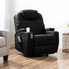 This massage gaming chair is a perfect partner for you when you are working or playing games. Best Choice Products Executive Swivel Massage Recliner Chair W Remote Control 5 Modes 2 Cup Holders Black Walmart Com Walmart Com