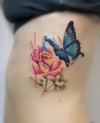 The skull and the rose. 60 Creative Watercolor Rose Tattoo Designs