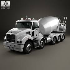 3d Model Of Mack Metro Liner Concrete Agitator Truck 2007 Mack Trucks Trucks Cement Mixer Truck