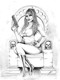 Sitting on a throne drawing. Underworld Queen Jose Torres Drawings Illustration People Figures Female Form Clothed Artpal