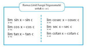 Contoh soal limit trigonometri dalam kehidupan sehari hari. Materi Limit Fungsi Trigonometri Rumus Contoh Soal Dan Pembahasan