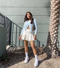 The Skirt Trend Fashion Girls Are Suddenly Obsessed With Cute Skirt Outfits Tennis Skirt Outfit Skirt Trends
